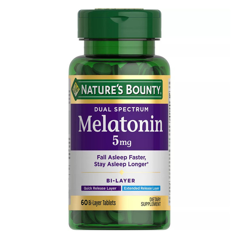 Natures Bounty Dual Spectrum Melatonin 5Mg Bi-Layer Tablets - 60 Ea
